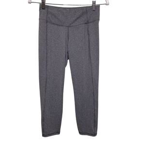 All In Motion Cropped Leggings Mid Rise Elastic Waist Pull On Stretchy‎ Gray S
